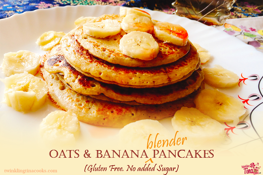 oats and banana blender pancake