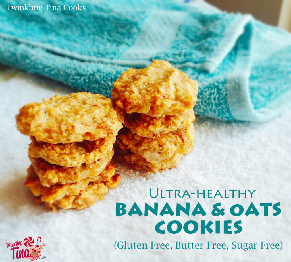gluten free cookies, oats and banana cookies, oats cookies, recipe, healthy cookie recipe, clean eating, breakfast cookie